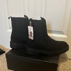 Black “suede” like Chelsea boot